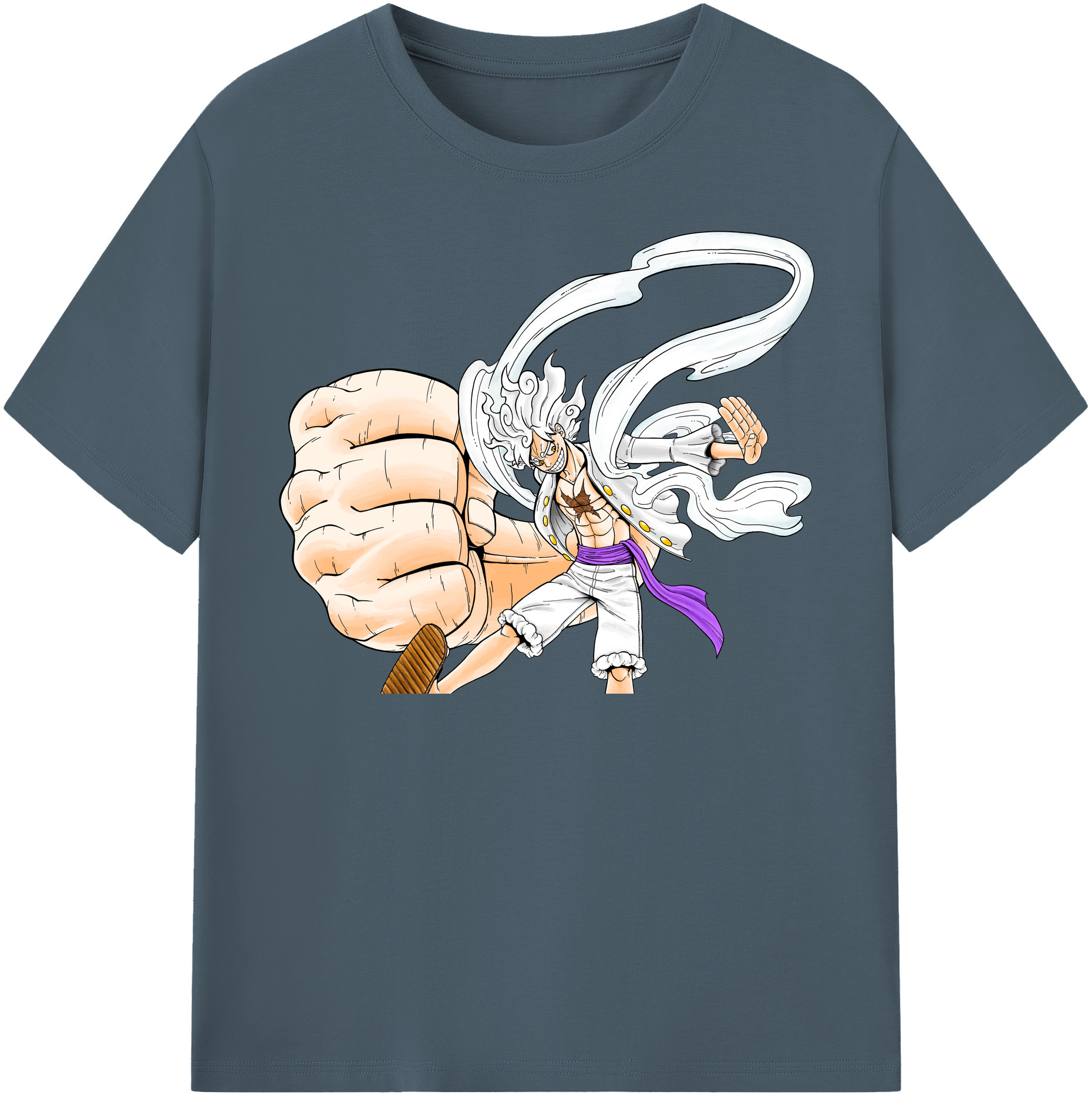 ワンピース モンキー・D・ルフィ ONE PIECE Monkey D. Luffy 綿100％半袖Tシャツ（フロントプリント）